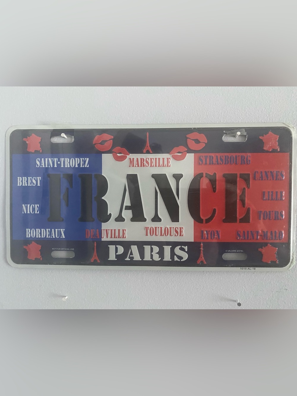 FRANCE PARIS NICE LYON BORDEAUX DECORATIVE LICENSE PLATE